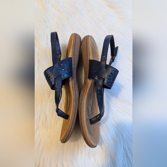 Comfort b.o.c slingback Navy blue women's sandals. - Picture 2 of 7